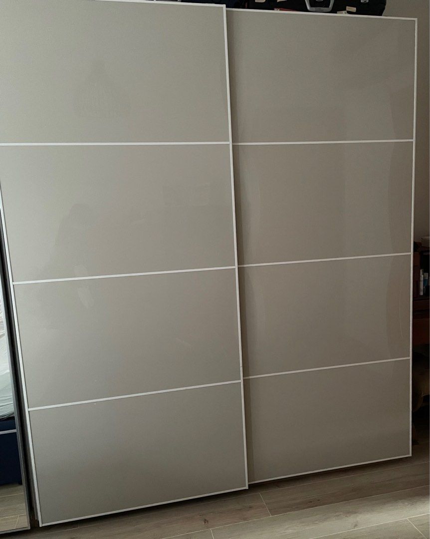 Ikea Pax sliding door wardrobe, 傢俬＆家居, 傢俬, 書櫃、櫃子及架 Carousell