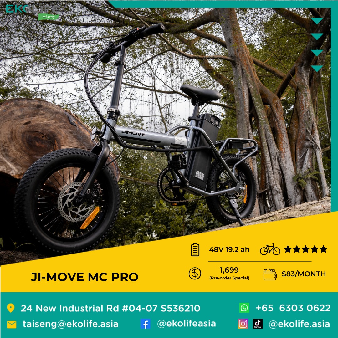 JIMOVE MC PRO ELECTRIC BICYCLE [NEW IN SG] 48V 19.2Ah PREORDER
