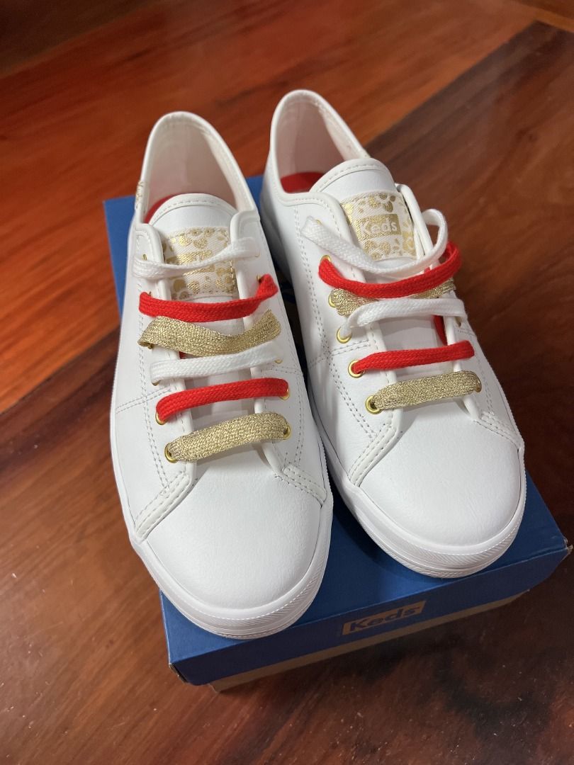 KEDS Kickstart Rabbit CNY Sneaker White Red leather sneakers