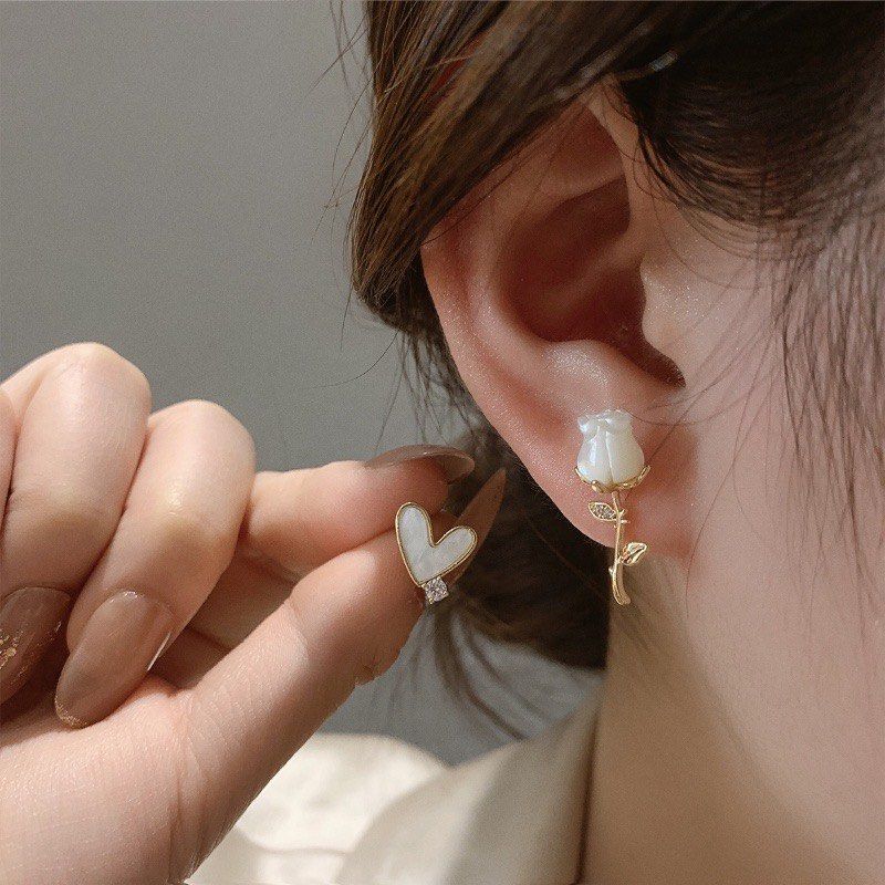 Korean Brand Design Pearl Camellia Number 5 tassel Long Dangle Luxury Jewelry  Earrings For Women