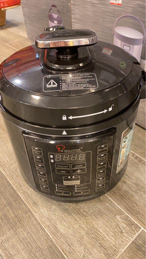 LA GOURMET 6L ELECTRIC PRESSURE COOKER MULTIFUNCTION COOKING, TV & Home Appliances, Kitchen