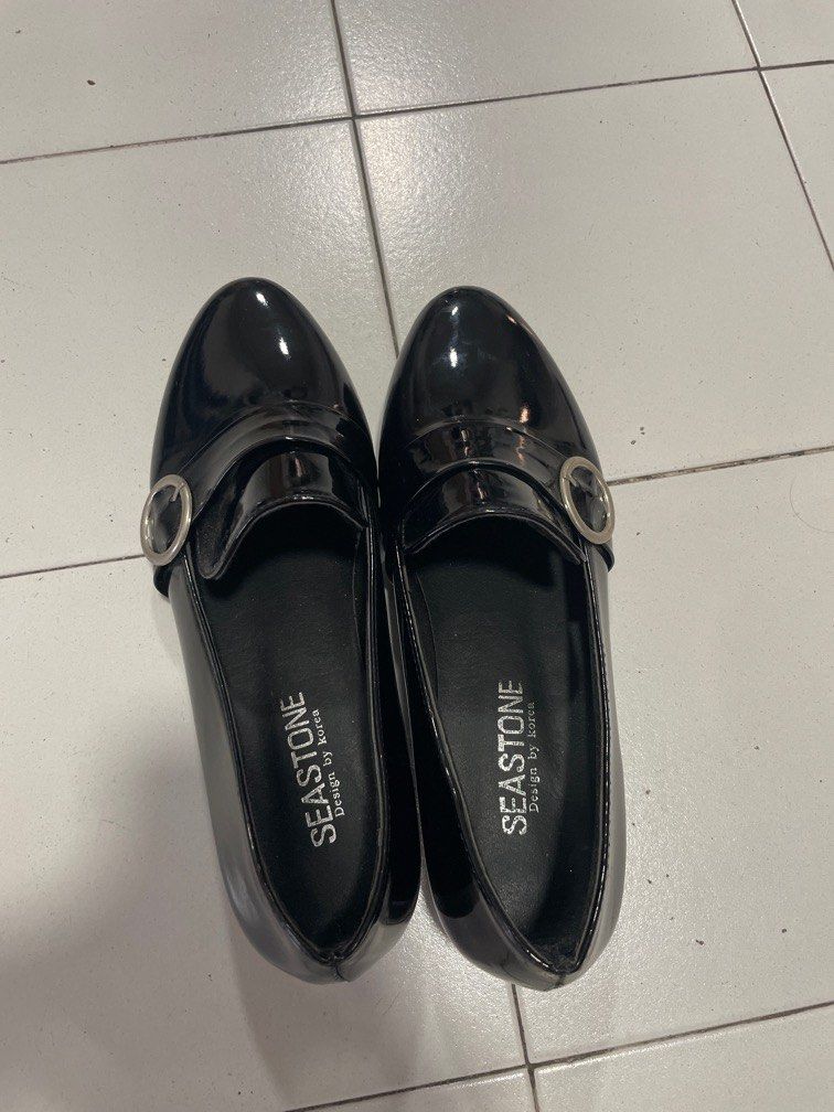 Ladies pvc leather loafer shoes pumps Women s Fashion Footwear