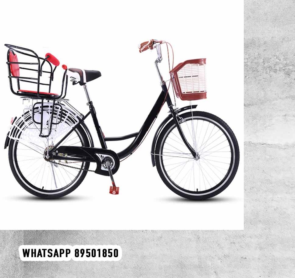 Ladies bike with basket and sales child seat