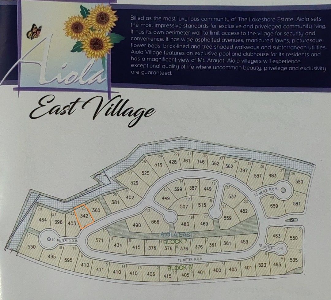Lakeshore Aiola East 342sqm (Category: Lot) located in Macabebe. Submitted by pampanga_chic (Listing ID 1236997807, Image 2). Description: reselling 342sqm residential lot at Lakeshore Aiola East Village with magnificent view of Mt. Arayat 😍😍😍😍.