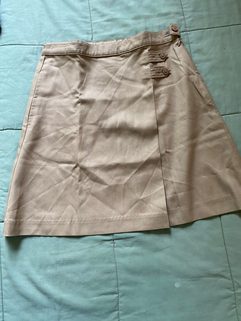Khaki skirt lands end best sale