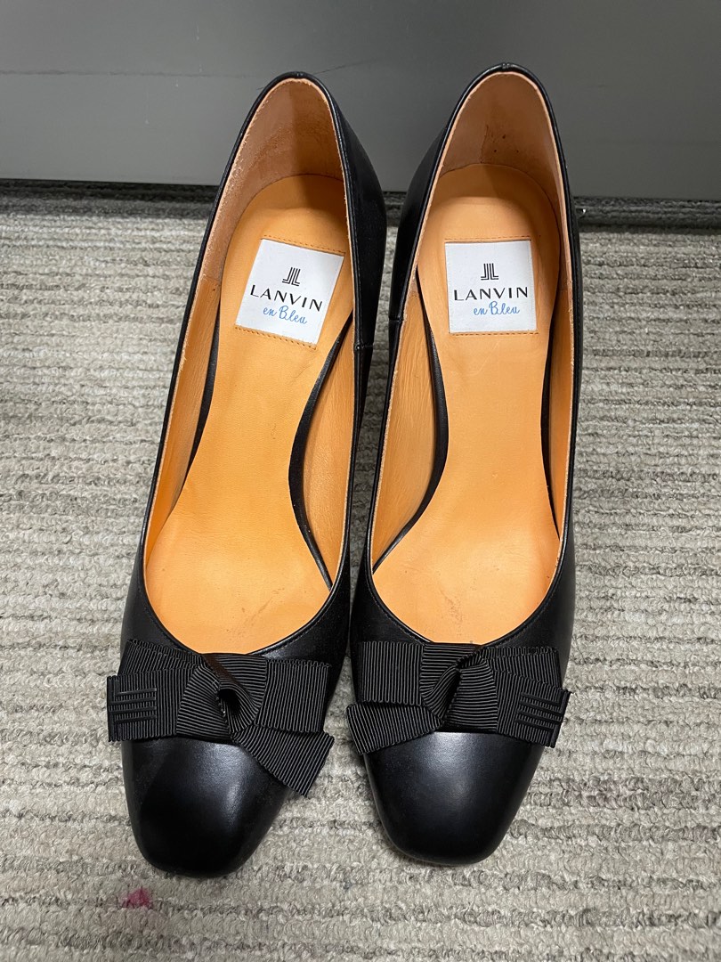 Lanvin en Bleu Heels Black Shoes Made in Japan Women s Fashion