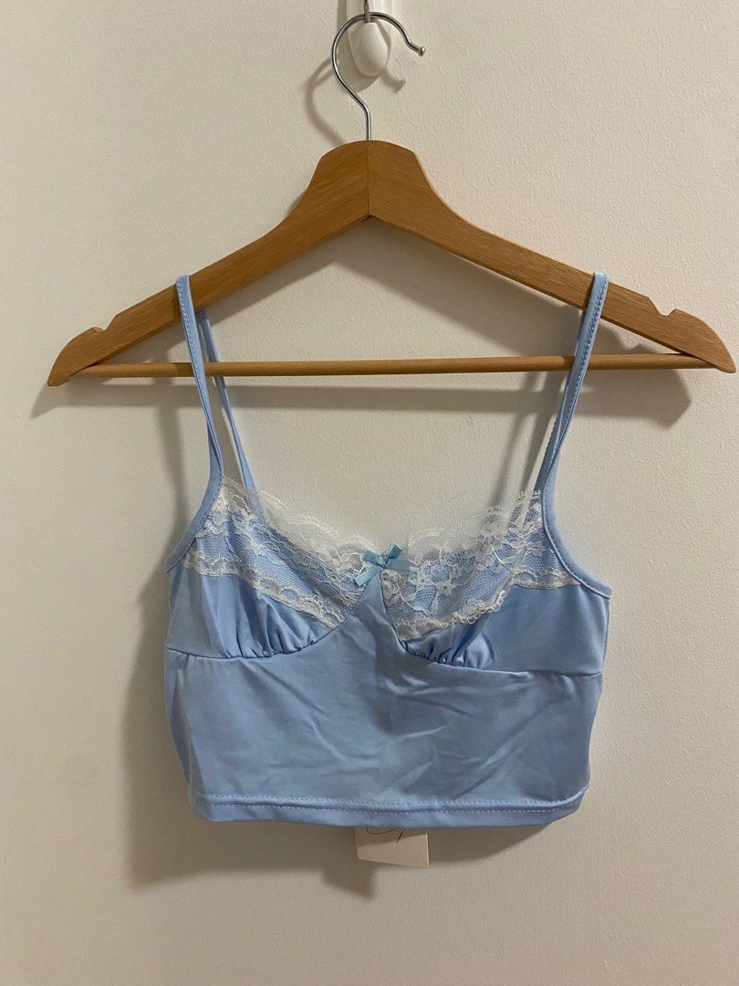 Light Denim Crop Top (Light Blue) main image 0