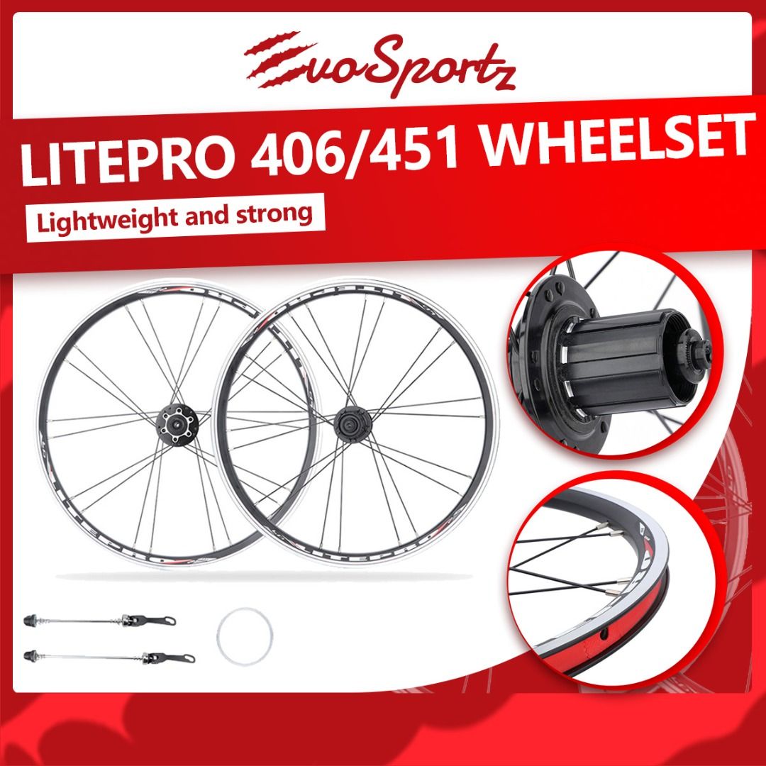 Litepro 406 451 Wheelset Bike 20 Inch Rims