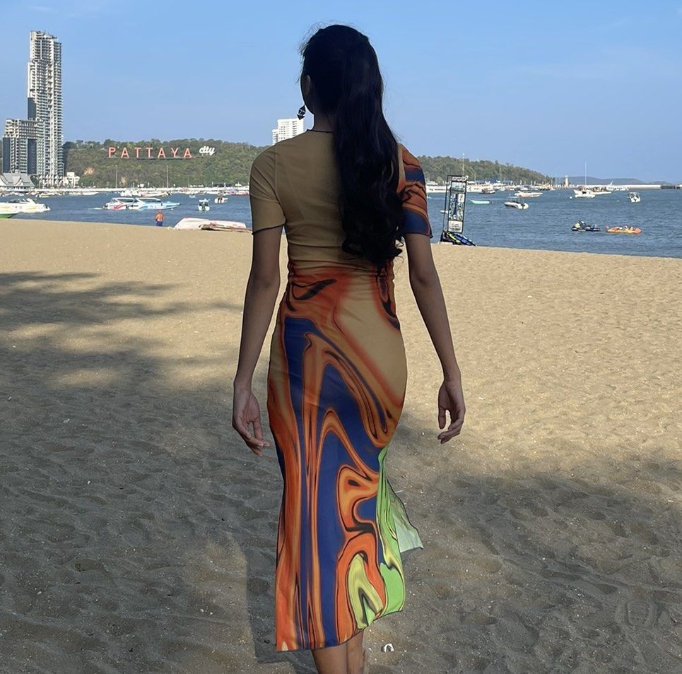 Long Mesh Dress with side slit Beach Dress (Category: Dresses) located in Paranaque City. Submitted by gorgeouslygorg (Listing ID 1237117823, Image 2). Description: Get this worn once mesh dress good for any occasion; I worn this dress for a 2hrs only. What you see is what you get Height: 5’4 Size: XS - Small Very Flattering and the Design is indeed gorgeous!.