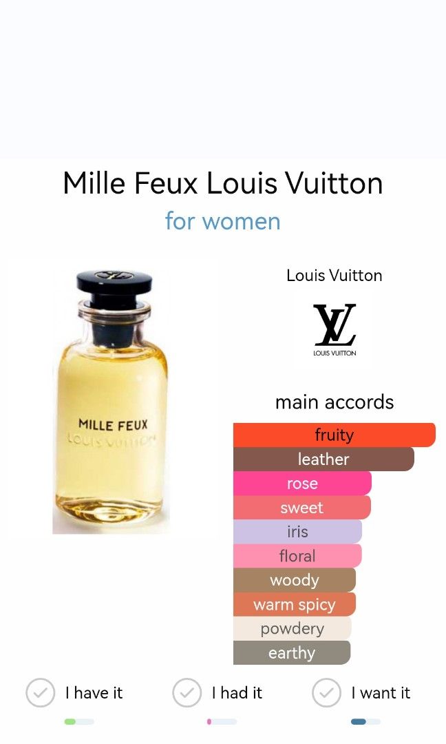 Louis Vuitton, Other, Authentic Mille Feux Louis Vuitton Perfume