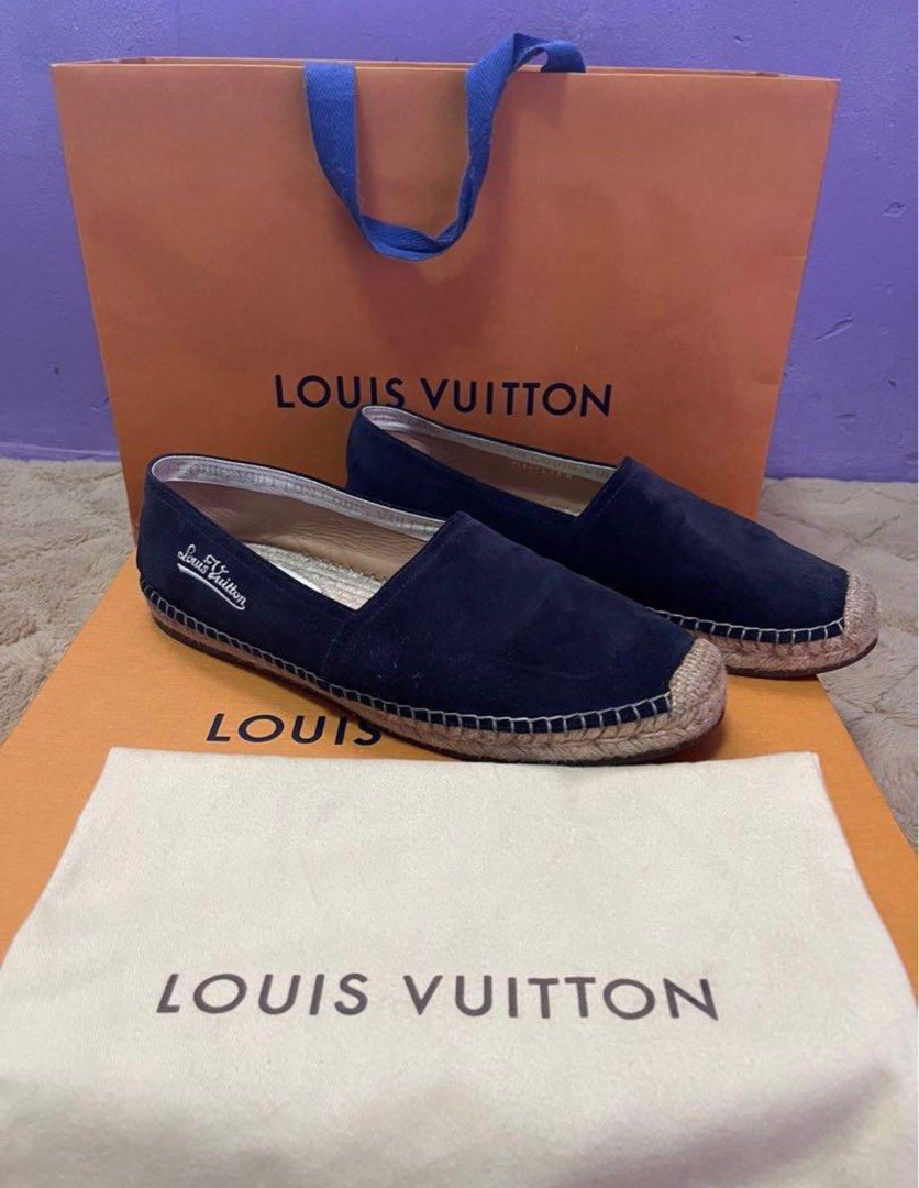 Louis Vuitton - Authenticated Espadrille - Cloth Blue Plain for Men, Very Good Condition