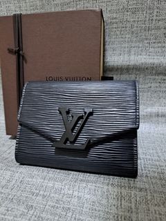 LOUIS VUITTON Epi Grenelle Compact Wallet Black 605312