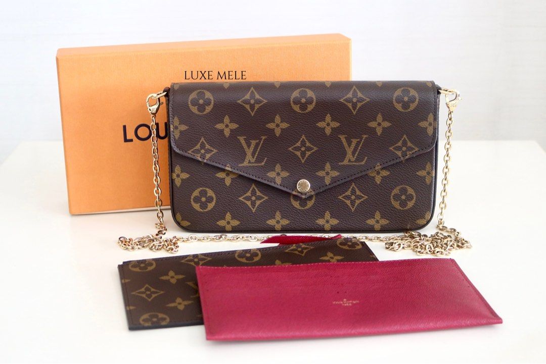 Louis Vuitton Pochette Felicie Monogram Fuchsia Bag, Luxury, Bags & Wallets  on Carousell