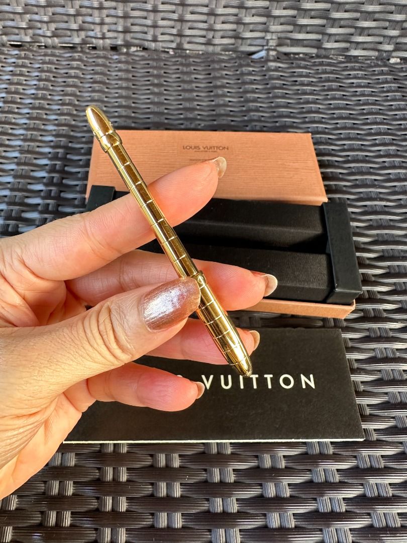 Louis Vuitton Louis Vuitton Stylo Orange & Gold tone Ballpoint Pen