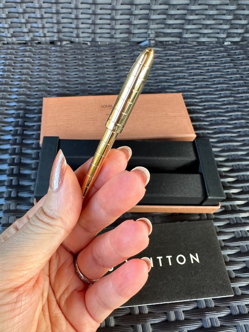 Louis Vuitton Stylo Agenda Ballpoint Pen Gold GM 11cm pre-owned w/Box