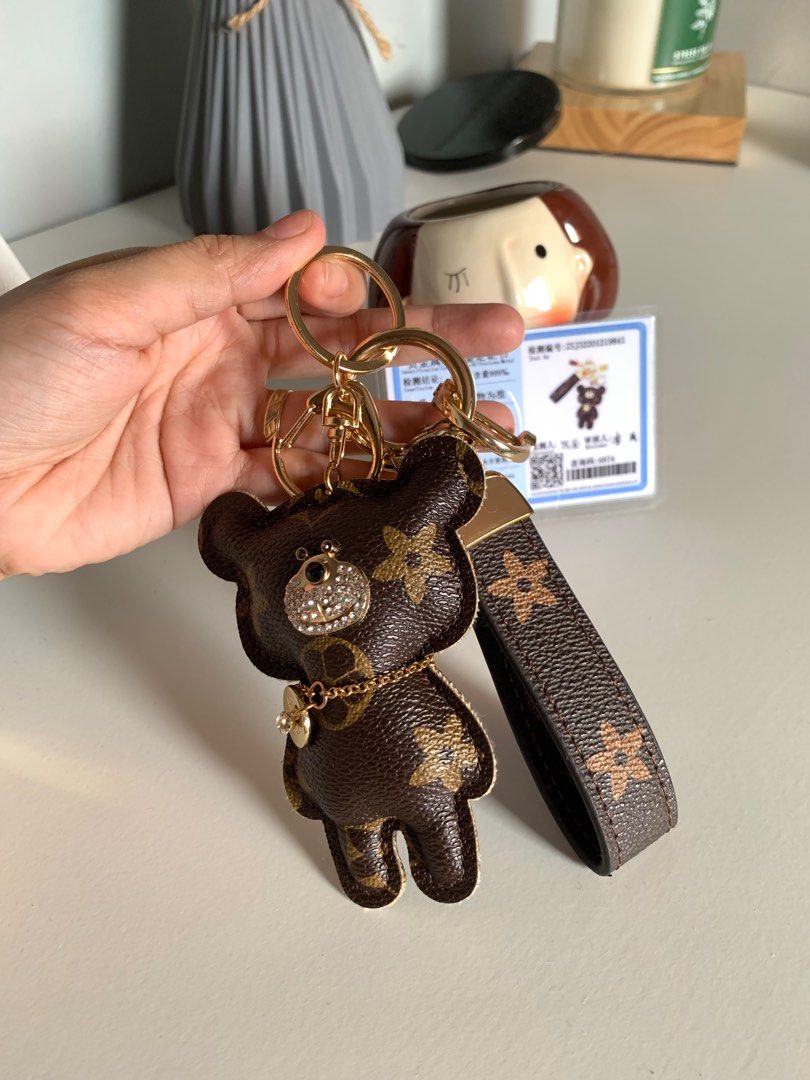 LV Bear 24k keychain, Women's Fashion, Watches & Accessories