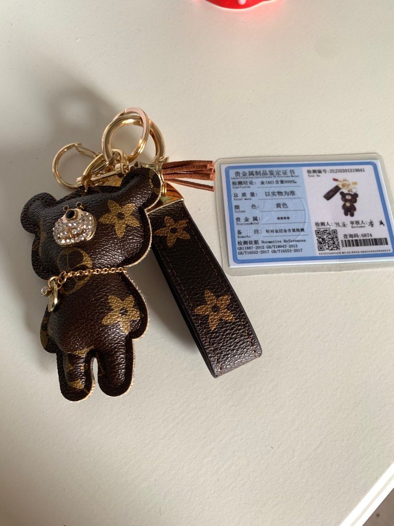 24K Gold with LV Teddy Bear Key Chain, Women's Fashion, Jewelry &  Organizers, Charms on Carousell