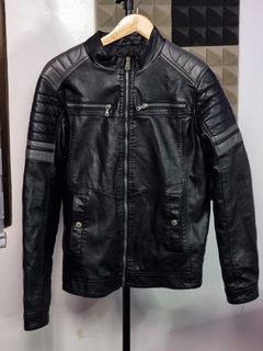Men's Biker Motorcycle Leather Jacket