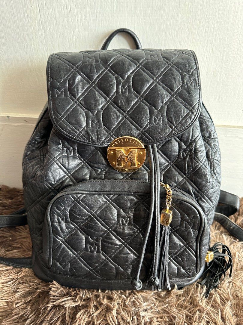 Metrocity Leather Backpack, Women's Fashion, Bags & Wallets