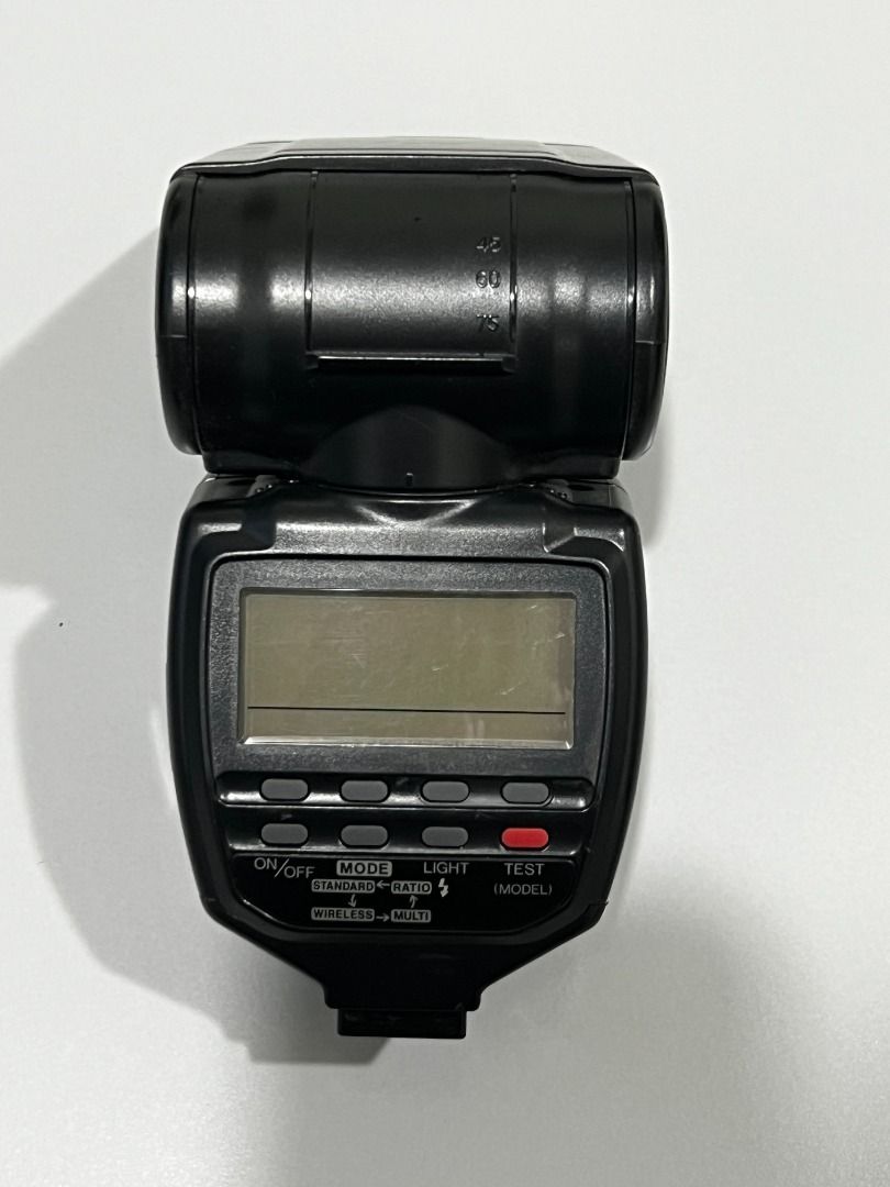 Minolta Program 5400HS Flash (Category: Flashes) located in Singapore. Submitted by osro66 (Listing ID 1237004934, Image 2). Description: Minolta Program 5400HS flash for Minolta Dynax Cameras. 1. Condition as per pictures shown without edit. 2. Fully functional Please check the item on meetup. Once item is sold, it is non returnable and non refundable. Low ballers will be ignored..