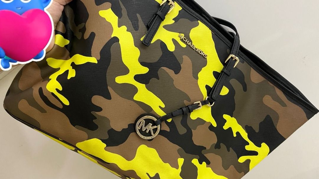 Michael kors camo tote new arrivals