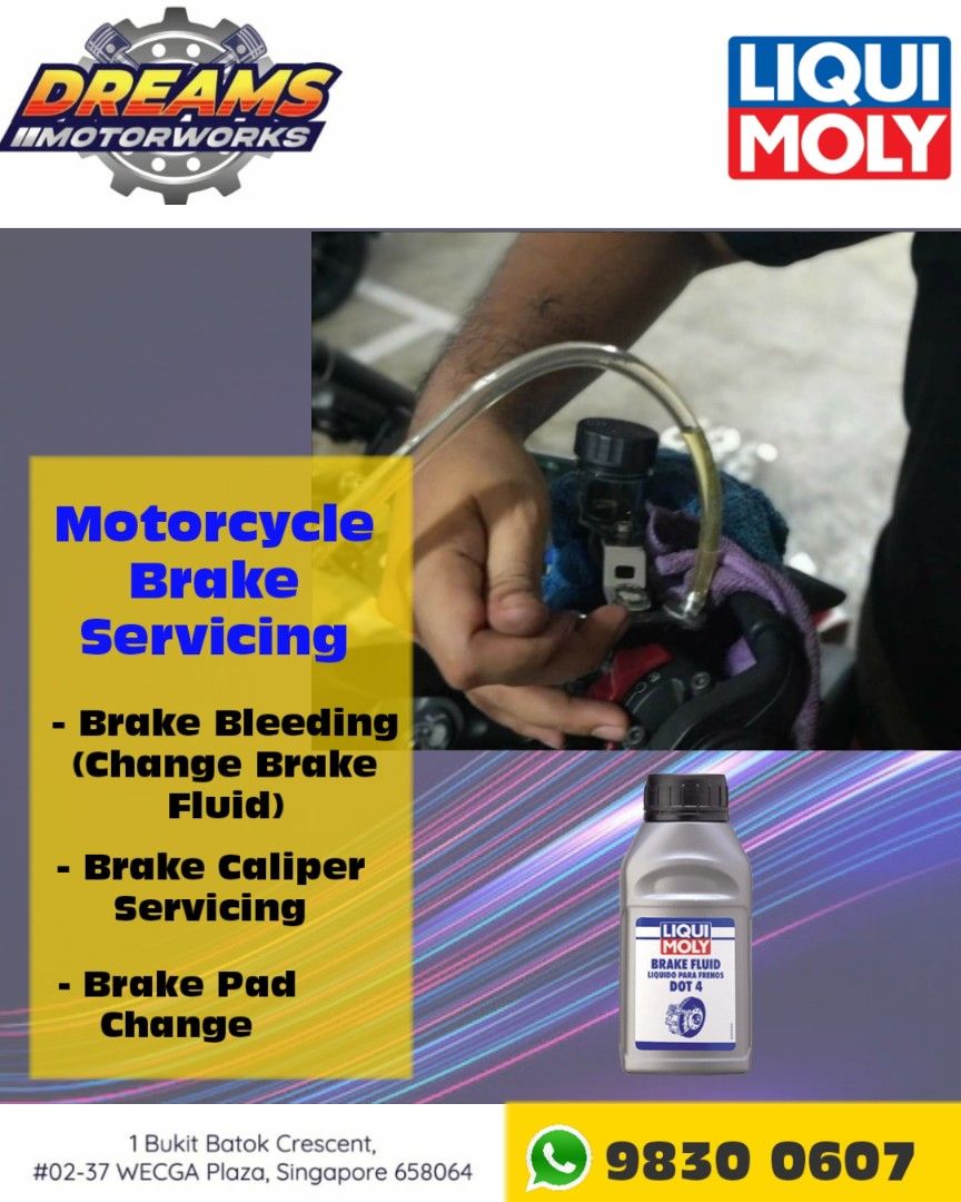 Motorcycle Brake System Bleeding and Brake pads, Motorcycles