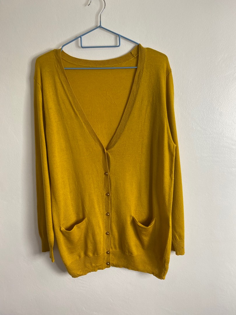 Mustard Yellow Cardigans G26 on Carousell