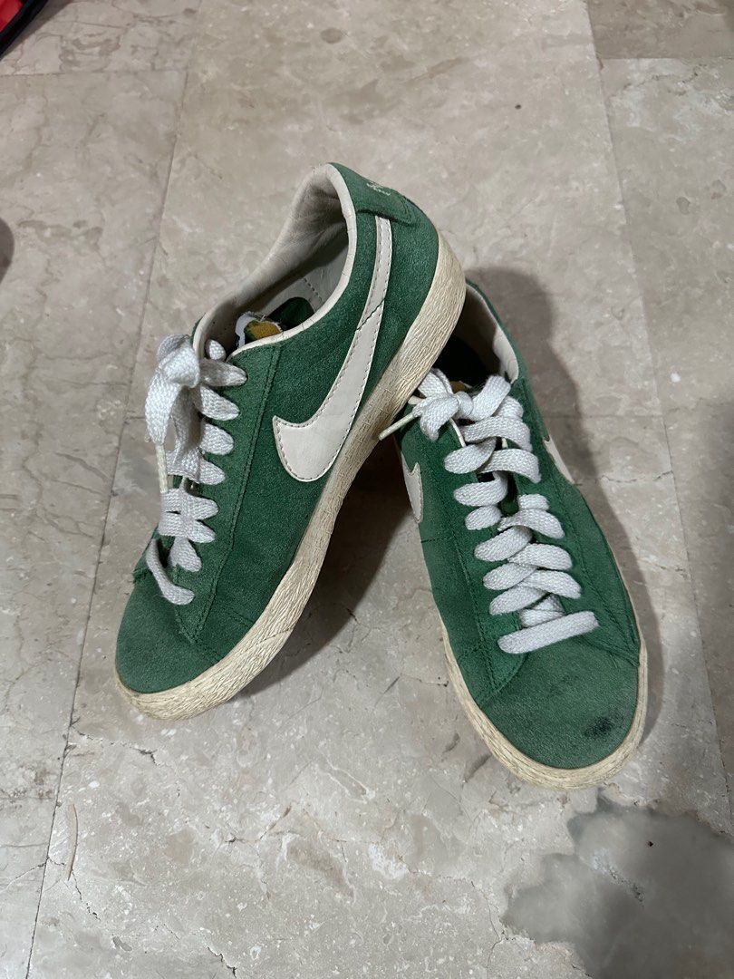 Nike green new arrivals suede shoes