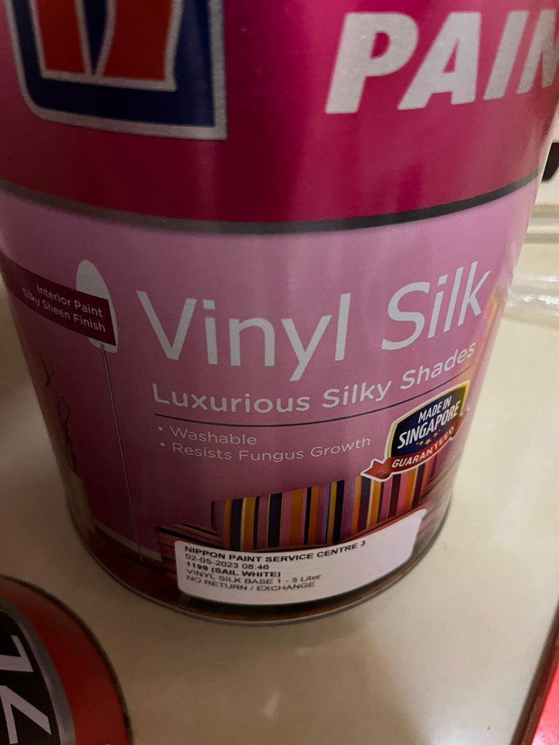 Nippon paint unopened sail white 5 litre odour free, Furniture & Home