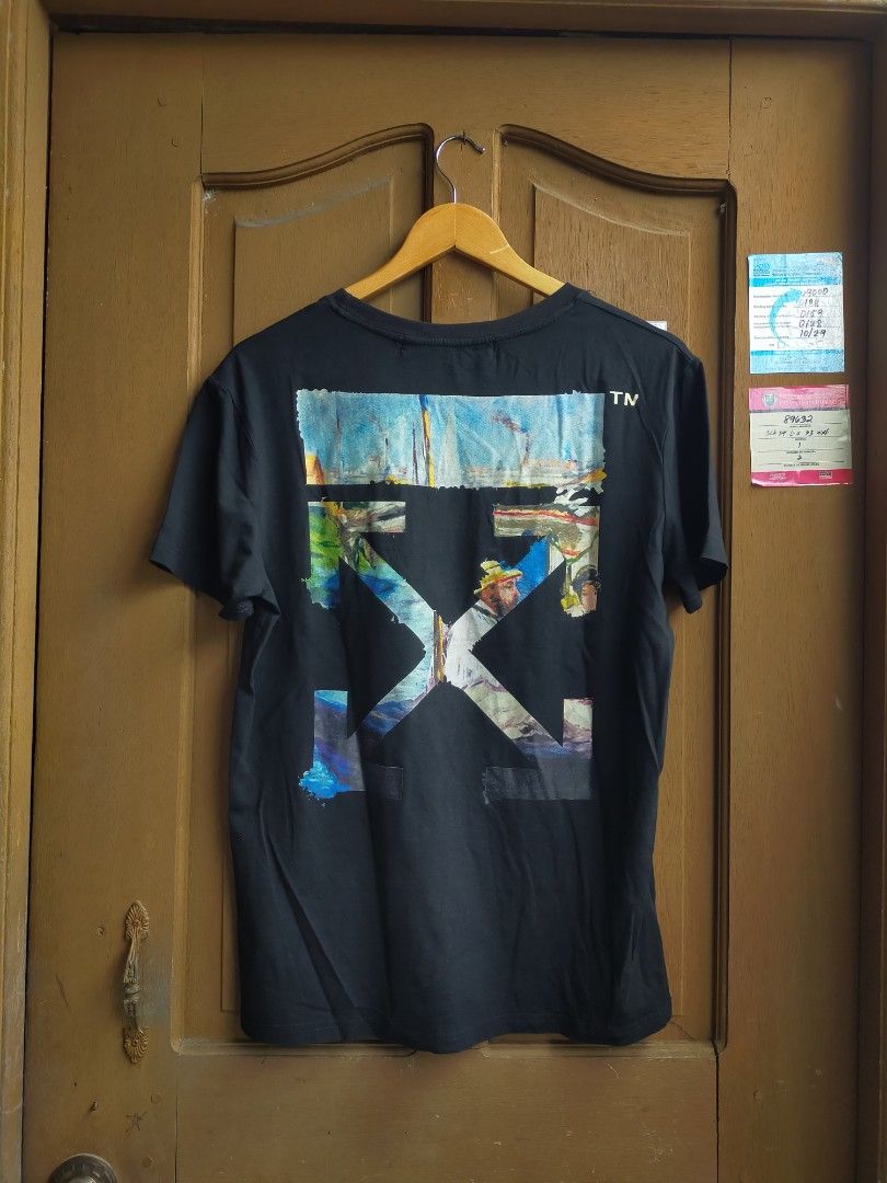 Off White SS19 oil painting shirt black Men s Fashion Tops