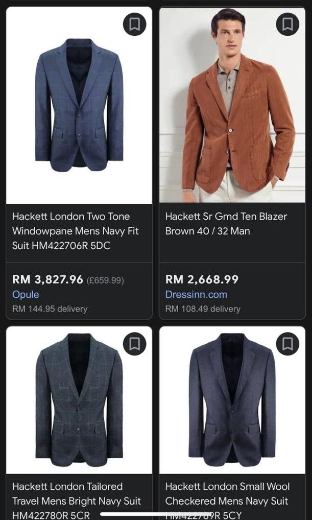 Original Hackett London wool suit blazer Men s Fashion Coats