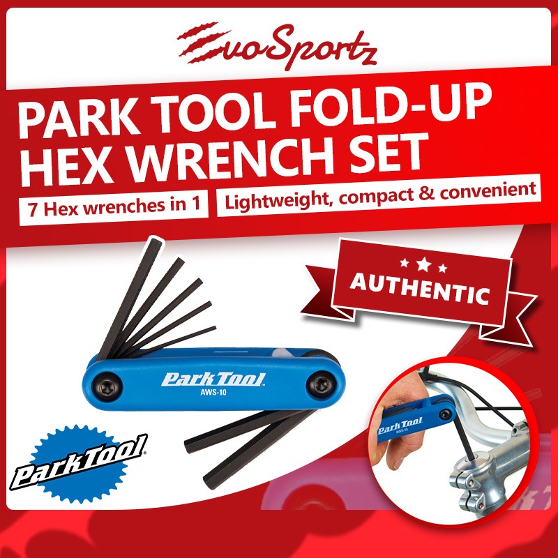 Park Tool FoldUp Hex Wrench Set AWS10 Multipurpose Bicycle Allen
