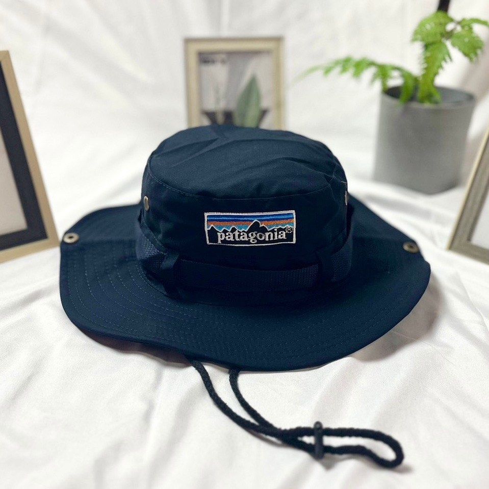 🔥Patagonia Bucket Hat Hiking Safari With Strap Thick Fabric Grade