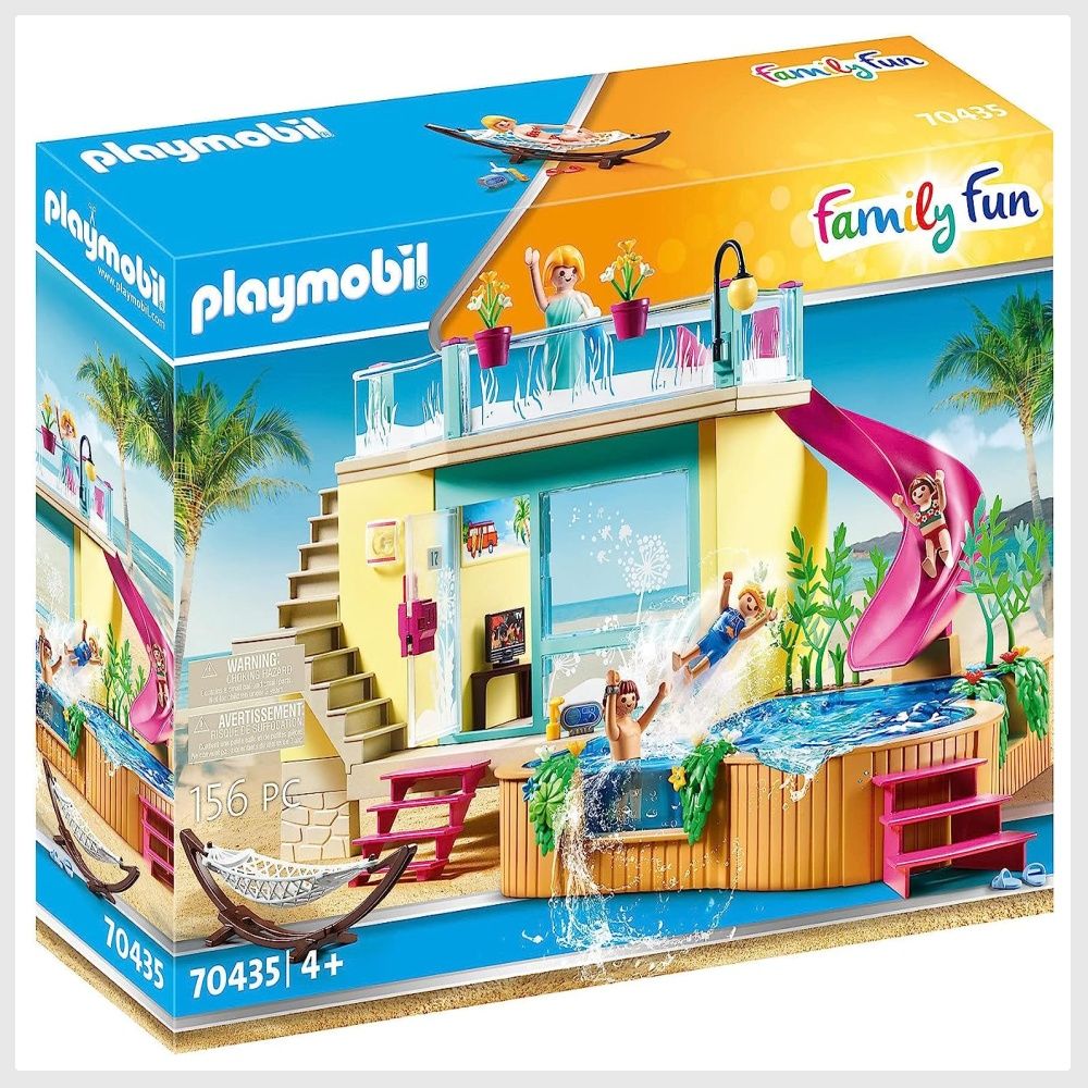 Playmobil 70435 Family Fun Beach Hotel Bungalow with Pool for