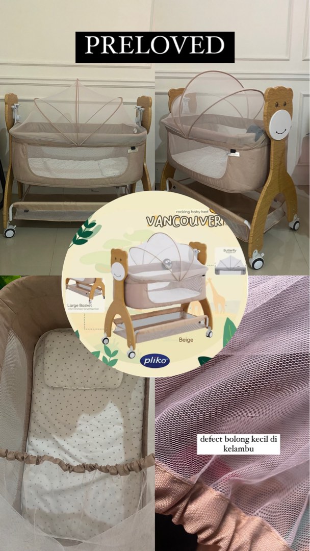 Pliko Vancouver Rocking Baby Bed (box bayi ) HARGA NETT on Carousell