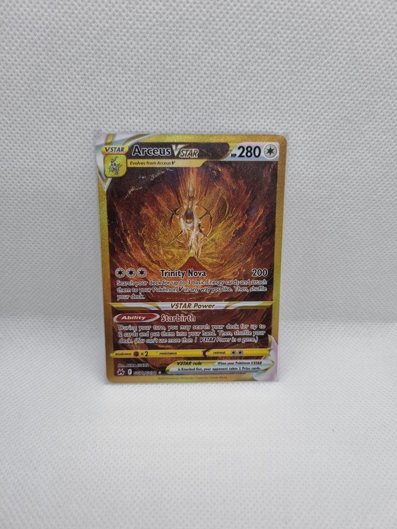 Pokemon Arceus VSTAR Gold Gallarian Gallery - GG70/GG70 - Crown Zenith,  Hobbies & Toys, Toys & Games on Carousell