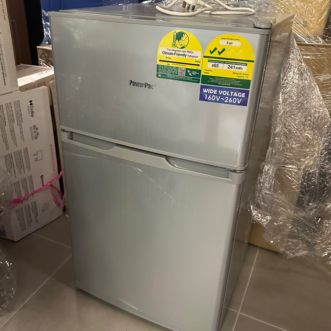 PowerPac 2 Door Mini Bar Fridge with Freezer 71L (PPF85), TV & Home