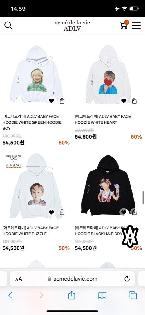 Pre Order Hoodie ADLV Baby Face on Carousell