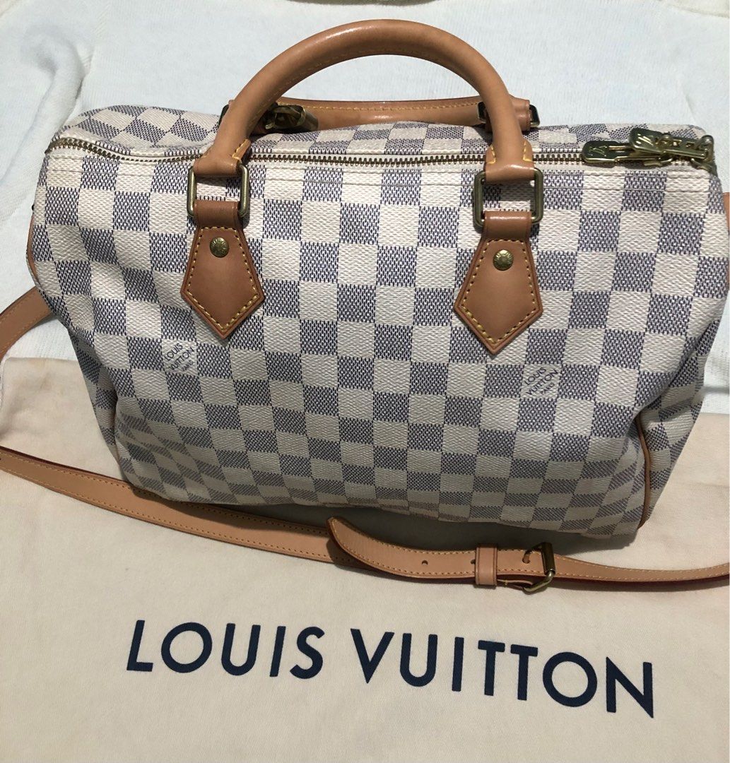Louis Vuitton Speedy 30 Damier Azur, Luxury, Bags & Wallets on Carousell