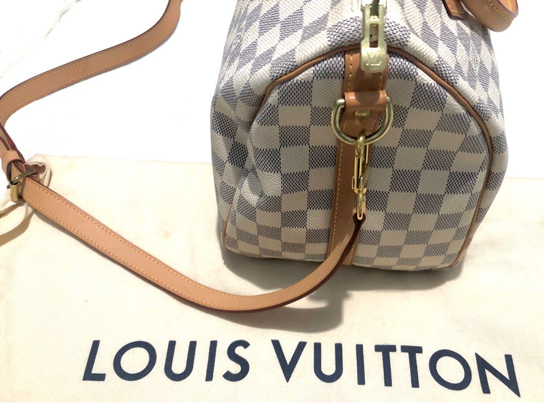 Louis Vuitton LV Damier Azur Speedy 30 (with strap) – allprelovedonly