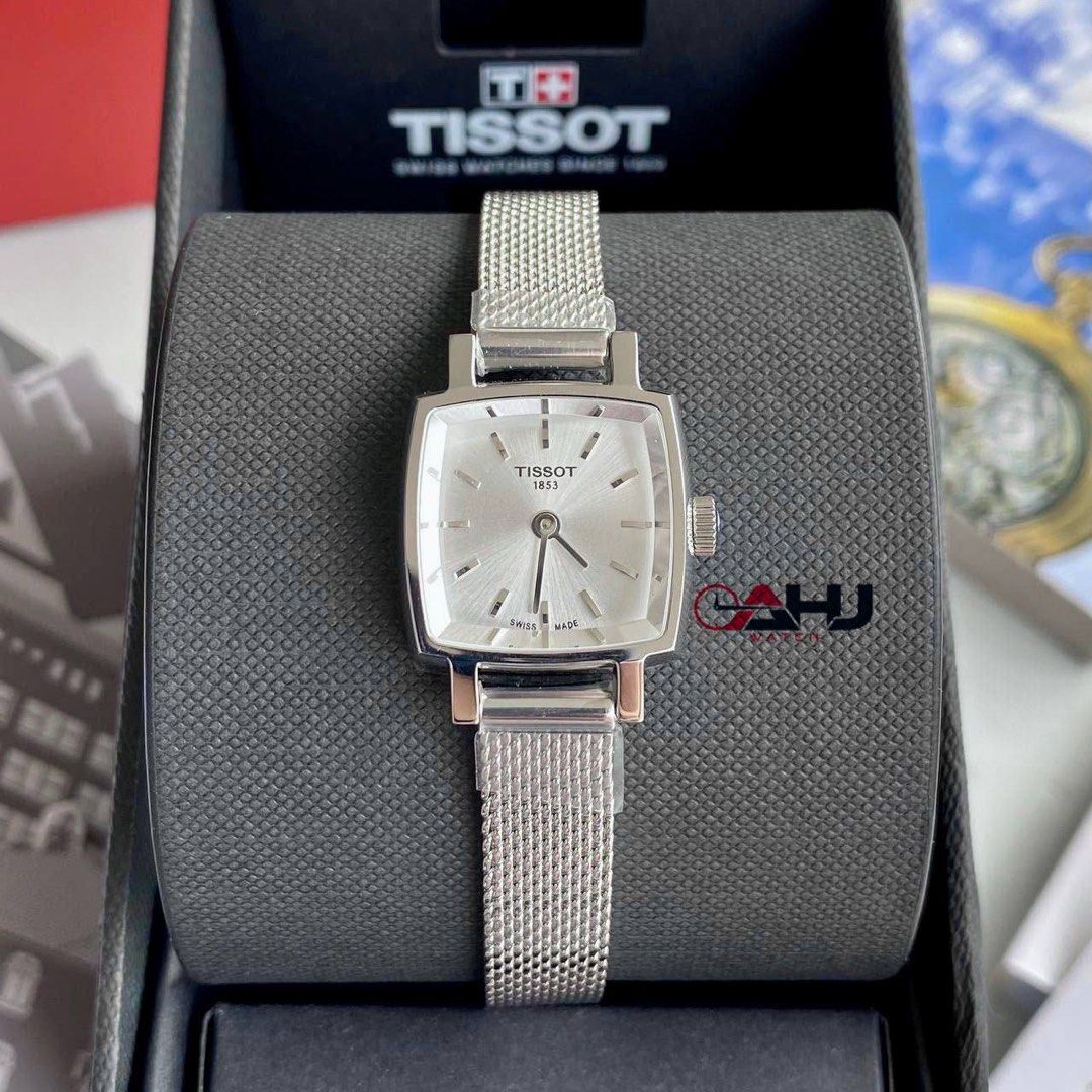 PREORDER ORIGINAL TISSOT LOVELY SQUARE SILVER DIAL SILVER MESH