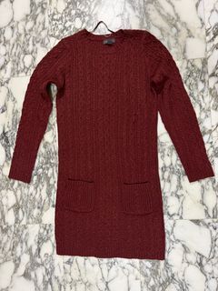 Primark Burgundy Cable Knit Dress