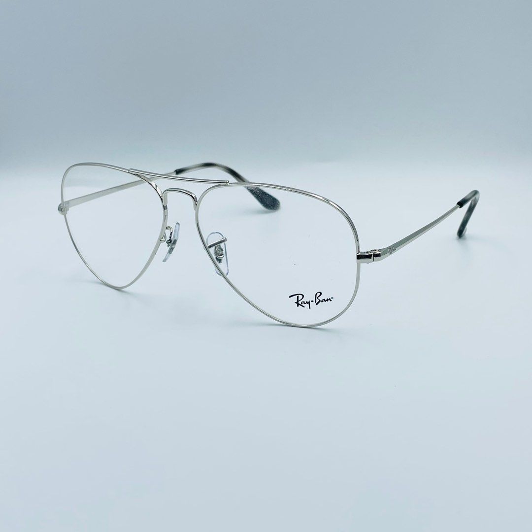 Ray Ban RX6489 2501 Icons Aviator Silver 58 Men s Fashion