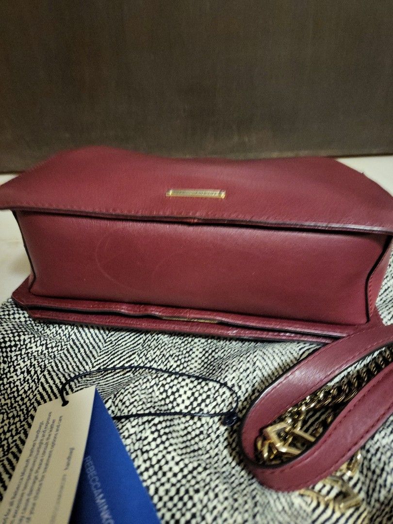 Rebecca Minkoff Love Crossbody Boy Bag Burgundy Classic full set with matching dustbag
