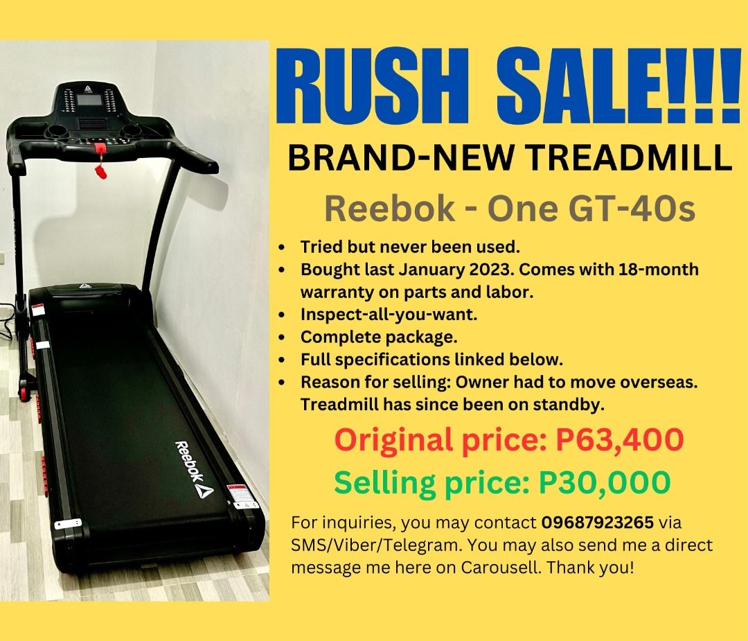 Reebok one gt40s treadmill sports direct cheap