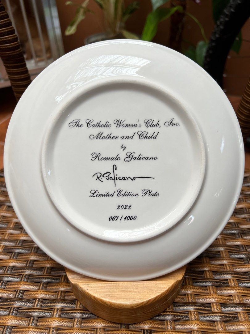 Romulo Galicano Art Plate (Category: Art & Prints) located in Manila. Submitted by lightasice (Listing ID 1237018453, Image 2). Description: Numbered limited edition App. 8 inches in diameter With CoA Plate stand not included.