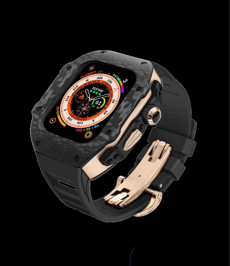 Rose Gold Carbon Fiber Apple Watch Ultra Case