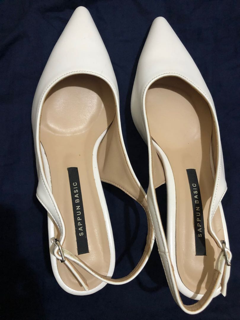 Sappun Basic White Heels on Carousell