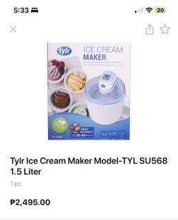 Selling Slightly USED ice cream maker from s&r. With box