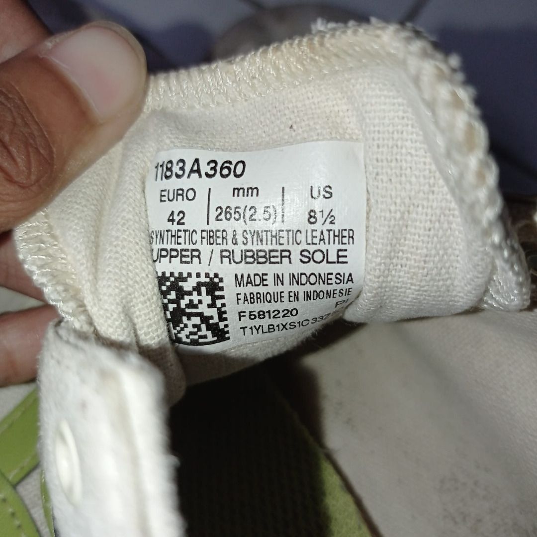 Sepatu onitsuka tiger mexico 66 slip on light green size 42 insole